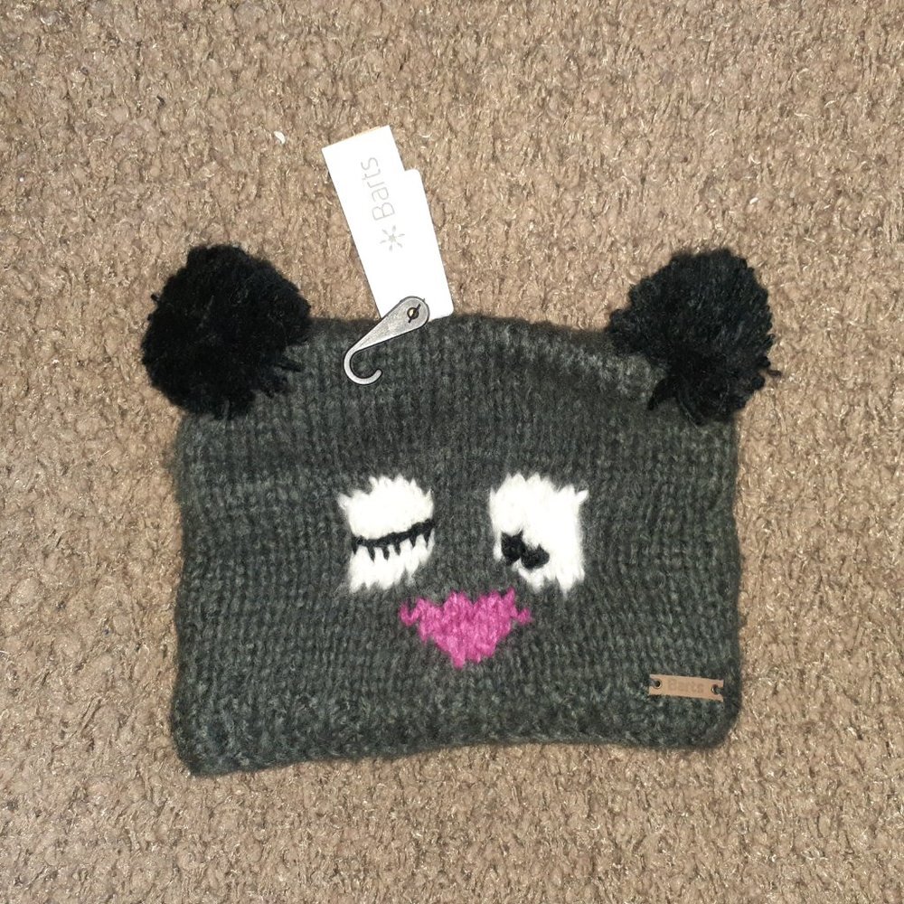 BARTS-Grizly Beanie-Hand Knit-Dark Gray-NEW WITH TAGS